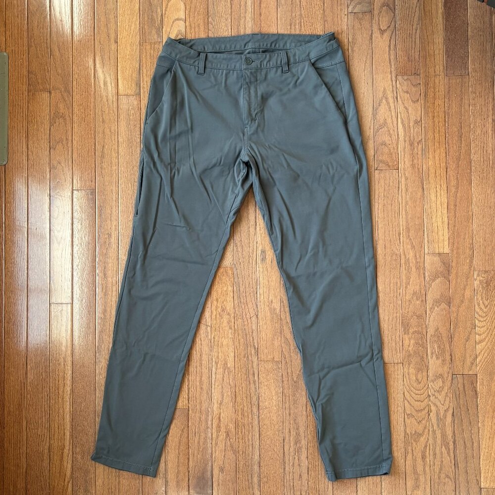 BYLT Men's Everyday 2.0 Pants - Gray Athleisure Pants Tapered Leg - 36 X 33 Tall